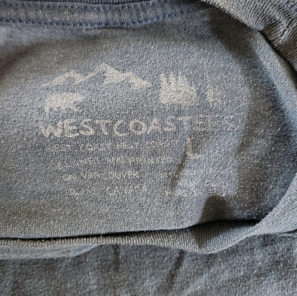 Westcoastees Just Fishing For the Halibut Blue Short Sleeve Graphic Tee Novelty - Picture 5 of 6